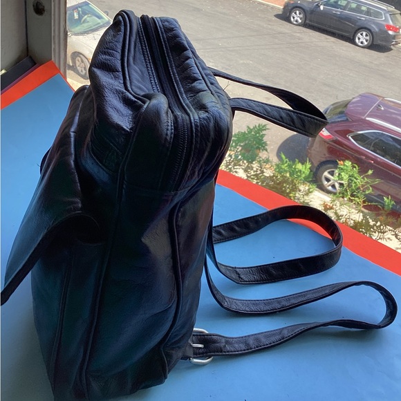 Vintage unisex leather backpack main image 4
